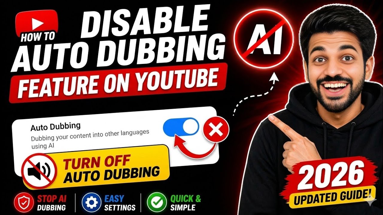 How to Disable auto dubbing feature on YouTube l How to Turn off auto ...