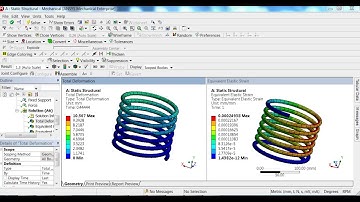 static structural analysis using spring | ANSYS workbench tutorial