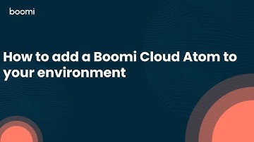 How to add a Boomi Cloud Atom to your environment