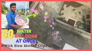 50 Water Balloons at the top of the building | #CrazyGowthamVlogs |