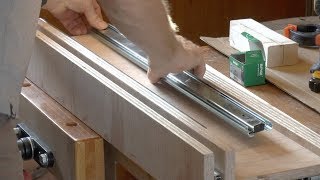 Verschuiving brandwond dosis Sliding Table voor op de zaagtafel - YouTube