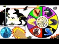 GODZILLA vs DINOSAURS 🦕 Spinning Wheel Slime Game w/ Destroyah, LEGO DINOS + Godzilla Figures