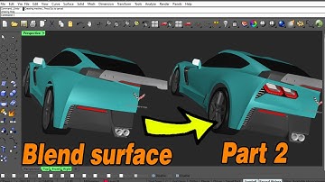 Rhino Tutorials - Car body modeling -  blend surface in Rhino - Part 2