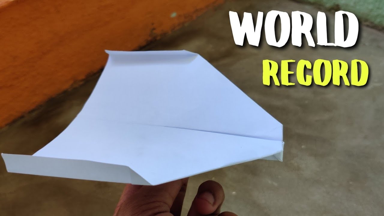 How to fold world record paper airplane YouTube