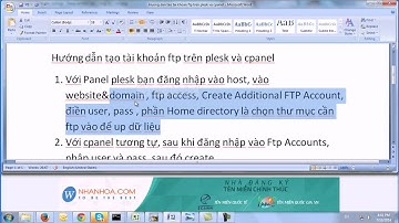 Hướng dẫn tạo tài khoản FTP trong control panel Plesk và Cpanel Add ftp account plesk and cpanel