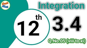 Integration, Differential Derivatives, Integration by parts, Exercise 3.4,class12,dear math