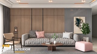 Modern Livingroom | Sketchup tutorial | Vray 5 Sketchup #48