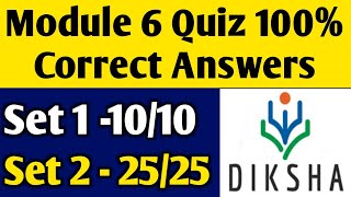 Nishtha Module 6 Quiz Answers ll Nishtha Module 6 ll Nishtha Training