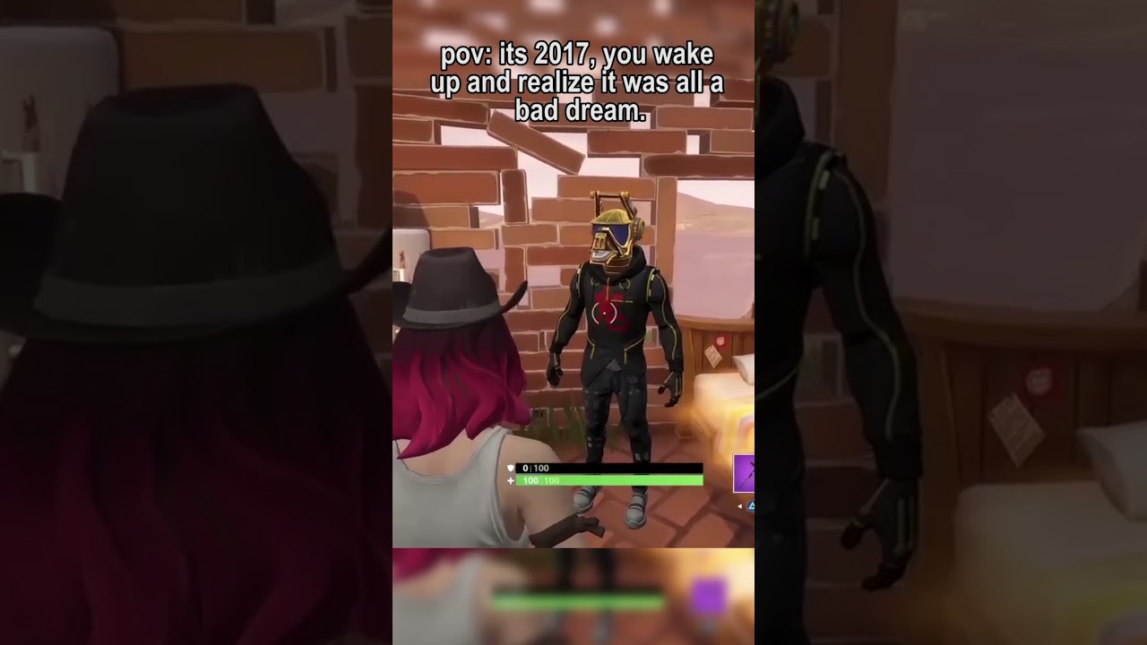 pov its 2017 and you accidentally find the gold dj yonder skin in Fortnite 