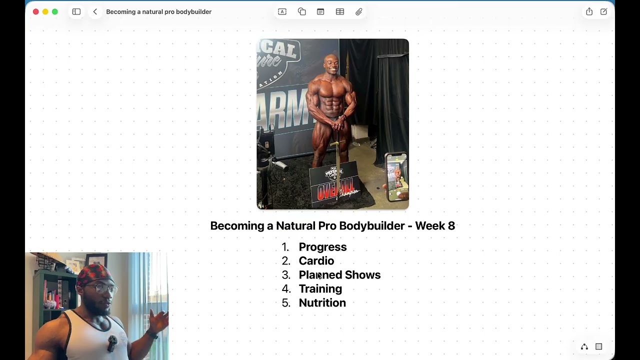 Week 8 - Becoming A Natural Pro Bodybuilder.