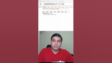 Full calendar with a single formula in excel