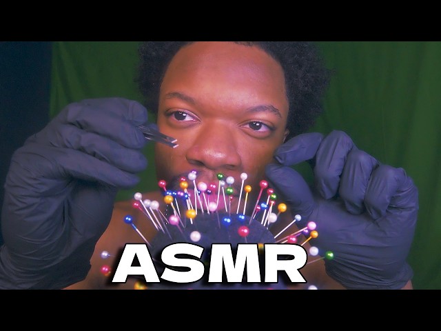 [ASMR] Removing and Plucking Needles Out of Mic! (Scratching, Mouth sounds, & Whispers)😴💤