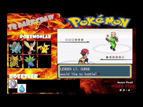 Pokemon Red Fire 3.Sezon 4.Bölüm - Dark vs LT. Surge | Pokemon Fire Red - Tam Çözüm #3-4