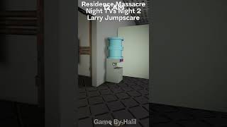 Residence Massacre Night 1 Vs Night 2 Larry Jumpscare #shorts #residencemassacre #roblox