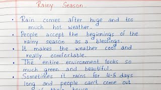 Write 10 lines on Rainy Season | Essay on Rainy Season | English