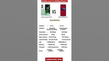 OnePlus nord 3 vs nothing Phone2 #mobile #comparison #oneplusnord