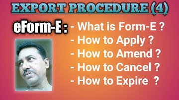 Export Form-E | Export Electronic Form-E