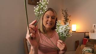 Yastouay Babys Breath Artificial Flowers, 12Pcs Fake White Babys Breath Flowers Artificial Bulk, Rea