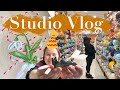 Studio vlog 🌸 painting on snow, Michael&#39;s trip, art gift unboxing, and happy mărțișor!