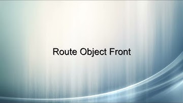 How To Set Route Object Front In Stitchmax. (0053)