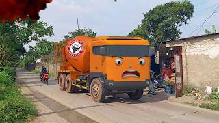 Wow Ada Truk Kontainer Besar, Truk Besi, Truk Molen, Bus Eksecutive Mirip Tayo Dan Teman Temannya