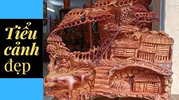 Bất ngờ với tượng cảnh gỗ hương Gia Lai siêu đẹp.