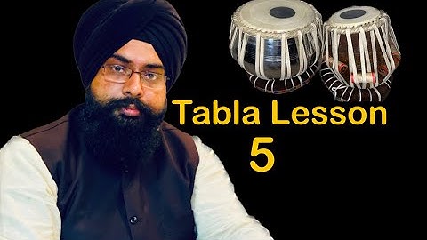 Tabla lesson 5 Teentaal Tali & Khali Tabla lessons in Hindi with English subtitles Rajvinder Singh