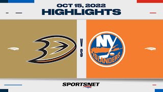 NHL Highlights | Ducks vs. Islanders - October 15, 2022