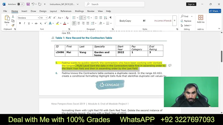 New Perspectives Excel 2019 | Module 6: End of Module Project 1 | Module 6: End of Module Project 1