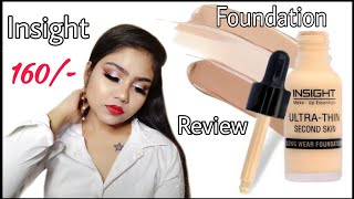 Insight foundation review | insight cosmetics ultra thin second skin  foundation | Indrani Roy