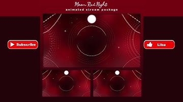 Moon Red Night Animated Stream Package| Facecam, Alerts, Stream Overlays | Stream Overlay Pack
