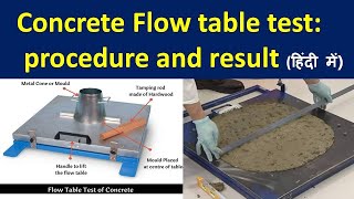 Flow table test of concrete / flow table test / flow table test procedure / Concrete testing