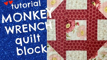 Alex Anderson LIVE; The Monkey Wrench Quilt Block Tutorial