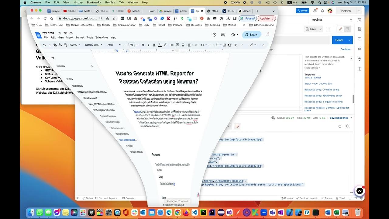 Gits api test series 01 postman get request response