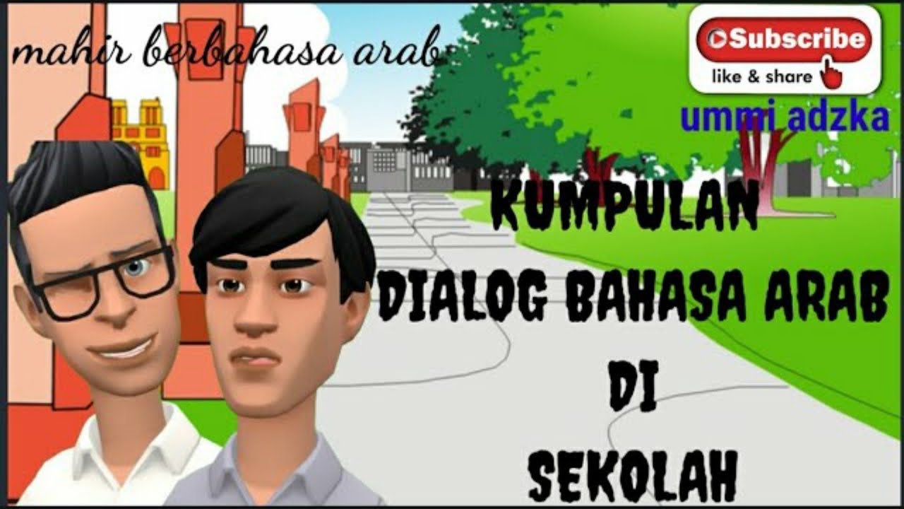 Kartun Animasi Dialog Bahasa Arab Di Sekolah Perkenalan Di Perpustakaan Dan Di Kelas Youtube