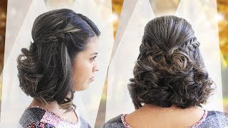 Peinado facil para cabello corto | Peinado elegante - YouTube