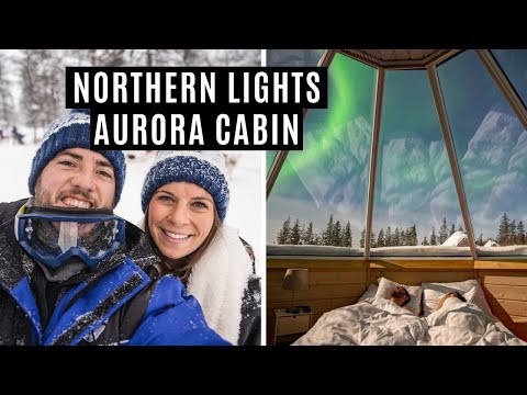 Seeing the Northern Lights in Aurora Cabin at Saariselka's Northern Lights Village!