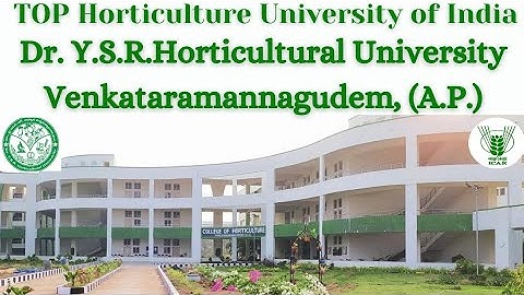 Dr.Y.S.R. HORTICULTURAL UNIVERSITY, Venkataramannagudem, (A.P.) || Dr.YSRHU VKG Campus | HORTICET-20