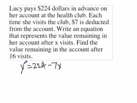 How to write an equation for slope and y intercept