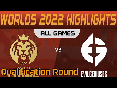 MAD vs EG Highlights ALL GAMES Qualification Round Worlds 2022 MAD Lions vs Evil Geniuses by Onivia