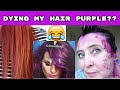 How to dye your hair purple! Schwarzkopf Urban Metallics from brown to Amethyst Chrome review