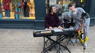 Take On Me - Live Piano & Loop Street Performance | AHA cover