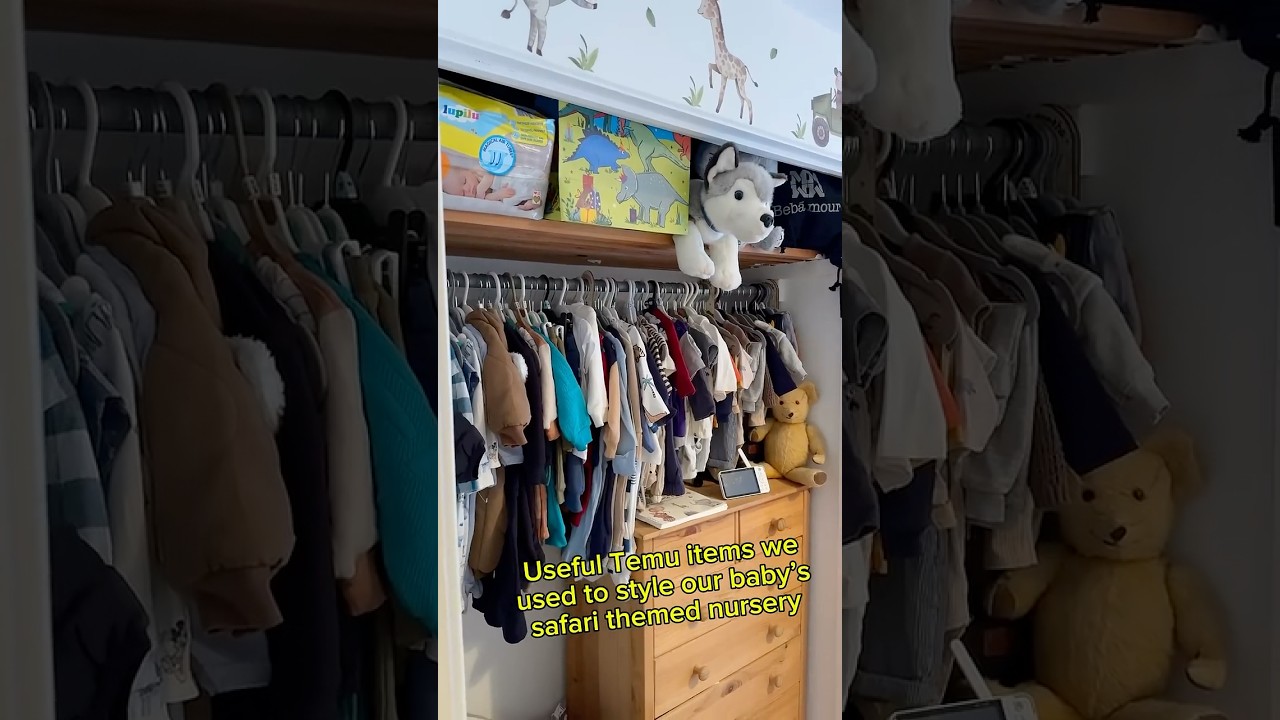 Safari-themed nursery decor ideas with our favorite finds from Temu! 🦁🌿 #nurserydecor