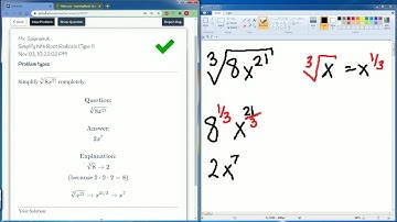 DeltaMath Simplify Nth Root Radicals Type 1