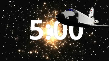 5 Minute Space 👨‍🚀🚀 Countdown Timer⏲️ with Music🎶 for Kids and Adults!!