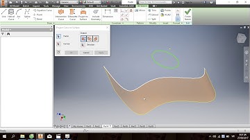 inventor hướng dẫn các lệnh intersection curve, silhoutte curve, project to surface, include geometr