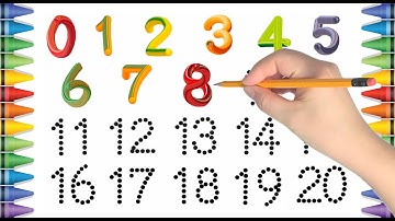 [숫자 놀이] 유아와 아이들을 위한 숫자 0부터 20까지 쓰기 | Write number 0 to 20 | Learn numbers | abcd | a for apple