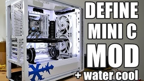 PC case modding and water cooling parts on the Fractal Design Define Mini C White (Part 1 of 2)