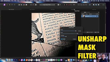 How To Unsharp Mask Filter In Affinity Photo For Beginners