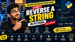⭐ Python Interview Coding | Reverse a String | Live Coding